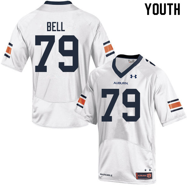 Youth #79 Kamaar Bell Auburn Tigers College Football Jerseys Sale-White